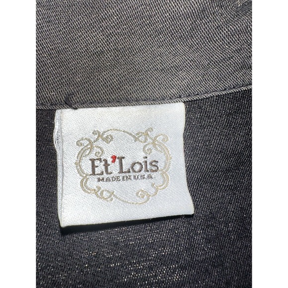 Et Lois Milla Top Womens Sz XL Lagenlook Button Up Minimalist Tunic Jacket - Picture 3 of 8